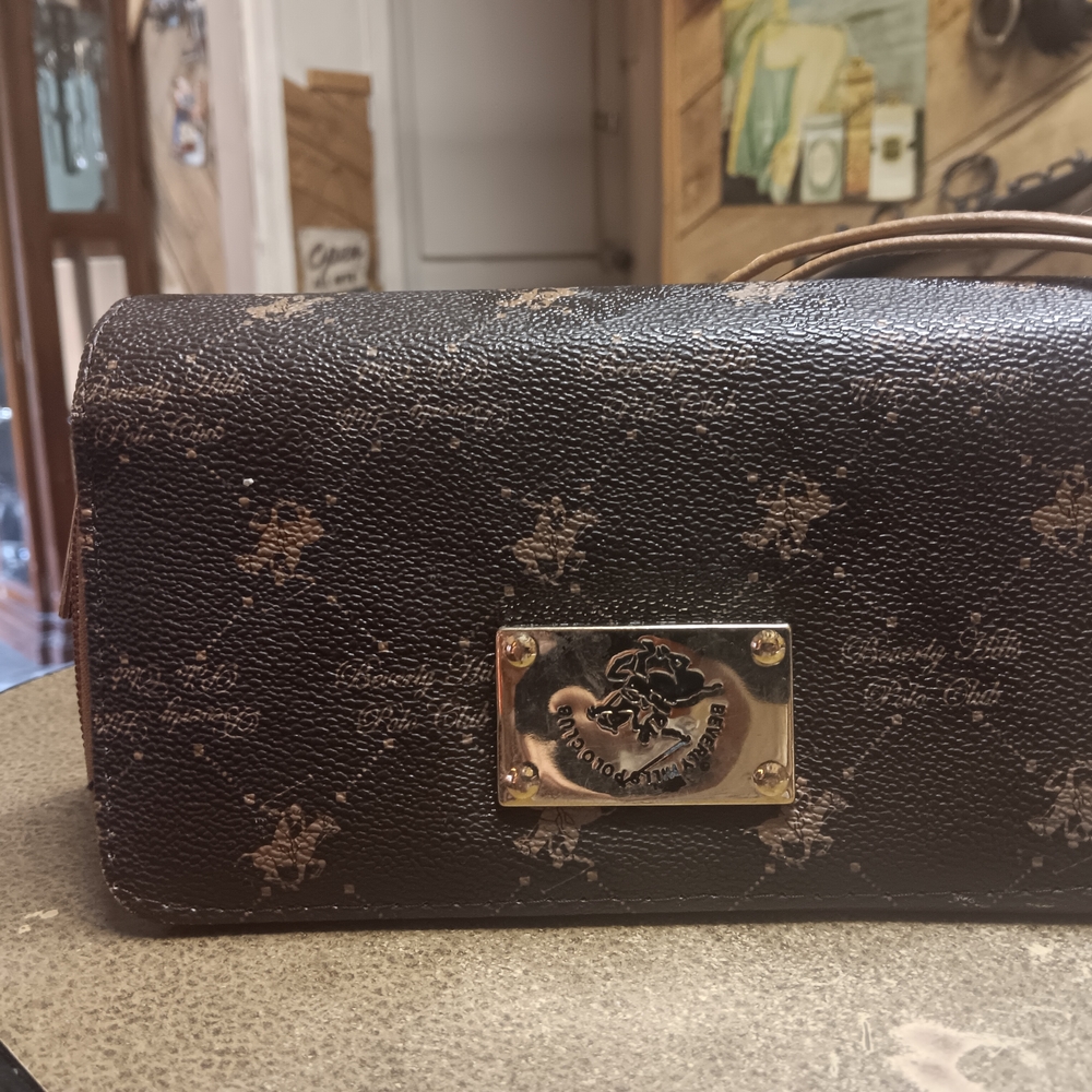 Beverly Hills Polo Club Black and Brown Clutch